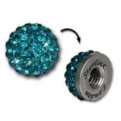 Glitzerkugel türkis für Sterlinx London Shamballa Armband SHB00T