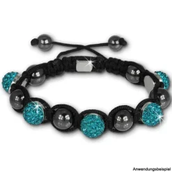 Glitzerkugel türkis für Sterlinx London Shamballa Armband SHB00T