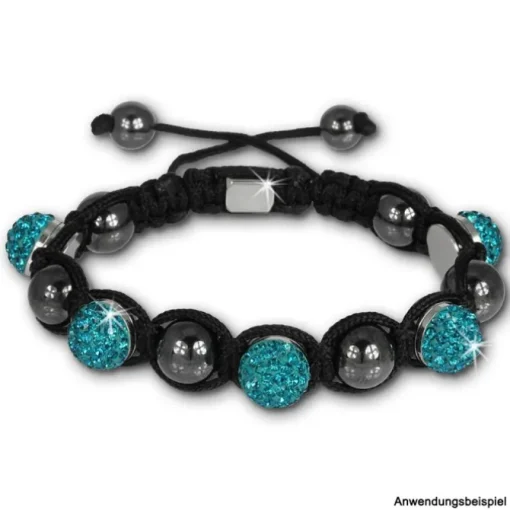 Glitzerkugel türkis für Sterlinx London Shamballa Armband SHB00T
