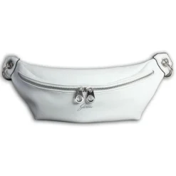 Glüxklee Gürteltasche Bauchtasche hellgrau Kunstleder Damen Belt Bag OTD5029K