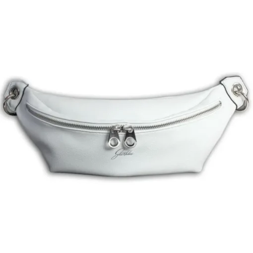 Glüxklee Gürteltasche Bauchtasche hellgrau Kunstleder Damen Belt Bag OTD5029K