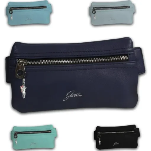 Glüxklee Gürteltasche Bauchtasche softblau Kunstleder Damen Waist Bag OTD5028H