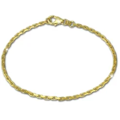 GoldDream Armband Anker diamantiert 333 Gold 18,5cm 8 Karat GDA0218Y