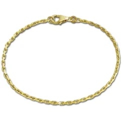 GoldDream Armband Anker diamantiert 333 Gold 18,5cm 8 Karat GDA0028Y