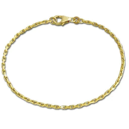 GoldDream Armband Anker diamantiert 333 Gold 18,5cm 8 Karat GDA0028Y