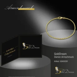 GoldDream Armband Anker diamantiert 333 Gold 18,5cm 8 Karat GDA0028Y