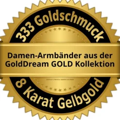 GoldDream Armband Anker diamantiert 333 Gold 18,5cm 8 Karat GDA0228Y