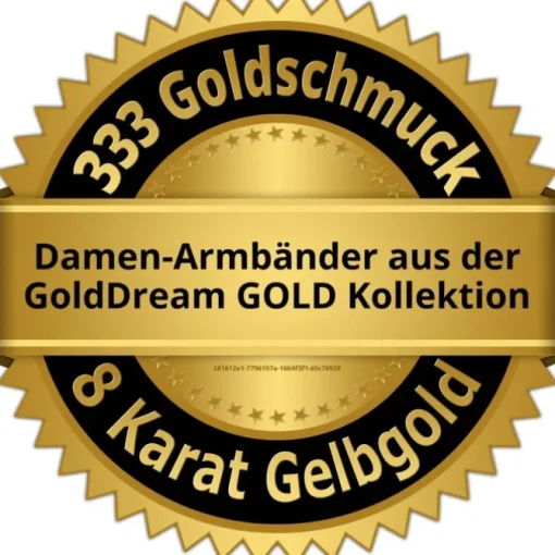 GoldDream Armband Anker diamantiert 333 Gold 18,5cm 8 Karat GDA0228Y