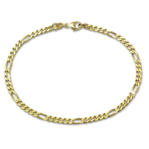 GoldDream Armband Figaro diamantiert 333 Gold 19cm 8 Karat GDA0169Y