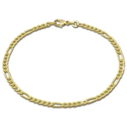 GoldDream Armband Figaro diamantiert 333 Gold 19cm 8 Karat GDA0059Y