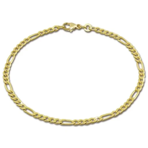 GoldDream Armband Figaro diamantiert 333 Gold 19cm 8 Karat GDA0059Y