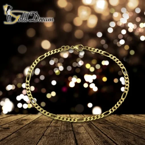 GoldDream Armband Figaro diamantiert 333 Gold 19cm 8 Karat GDA0169Y