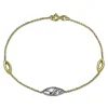 GoldDream Armband Glamour Zirkonia weiß 333 Gold 18,5cm 8 Karat GDA5018T