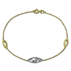 GoldDream Armband Glamour Zirkonia weiß 333 Gold 18,5cm 8 Karat GDA5018T