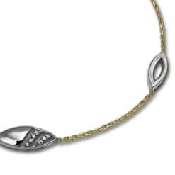 GoldDream Armband Glamour Zirkonia weiß 333 Gold 18,5cm 8 Karat GDA5018J