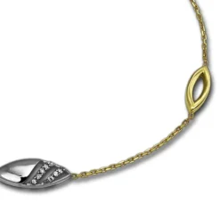 GoldDream Armband Glamour Zirkonia weiß 333 Gold 18,5cm 8 Karat GDA5018T