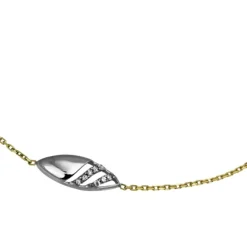 GoldDream Armband Glamour Zirkonia weiß 333 Gold 18,5cm 8 Karat GDA5018J