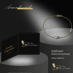 GoldDream Armband Glamour Zirkonia weiß 333 Gold 18,5cm 8 Karat GDA5018J