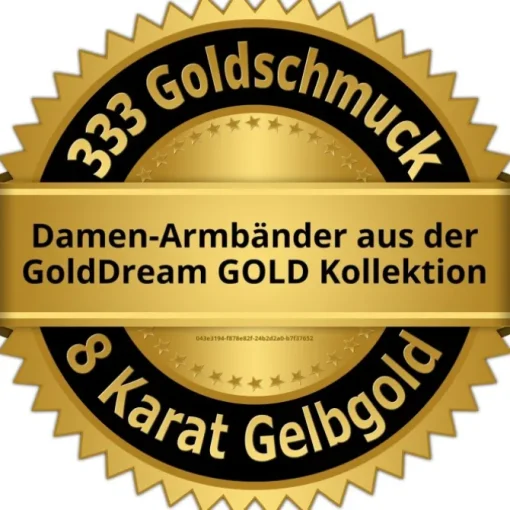 GoldDream Armband Herzen Zirkonia weiß 333 Gold 18,5cm 8 Karat GDA5008Y