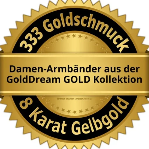 GoldDream Armband Kordel hohl 333 Gold 18,5cm 8 Karat GDA0328Y