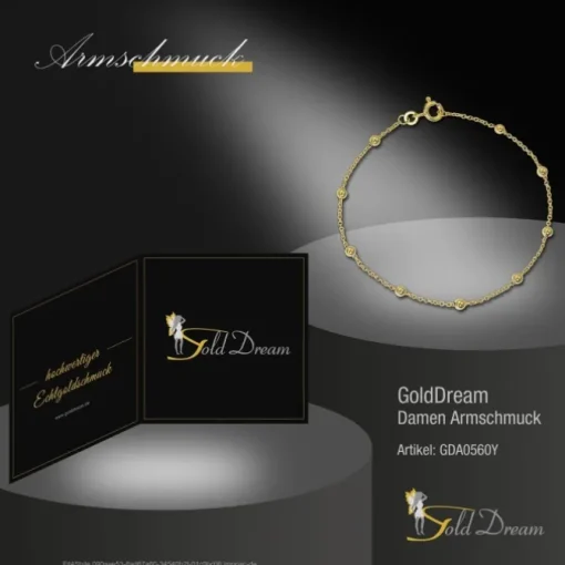GoldDream Armband Kugeln 333 Gold 18,5cm 8 Karat Echtschmuck GDA0560Y