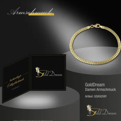GoldDream Armband Square 333er Gold 19,5cm 8 Karat Damen GDA5059Y