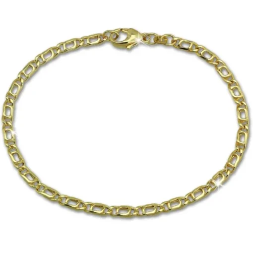 GoldDream Armband Tigerauge hohl 333 Gold 19cm 8 Karat GDA0339Y