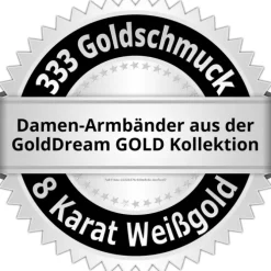 GoldDream Armband Tigerauge bicolor 333 Gold 19cm 8 Karat GDA0289T