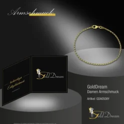 GoldDream Armband Zopf 375 Gelbgold Damen 18cm GDA0508Y