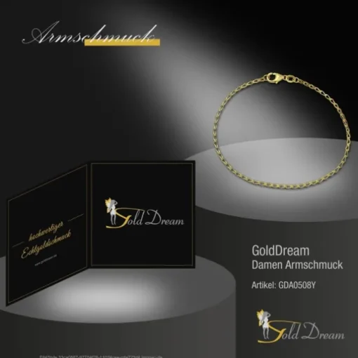 GoldDream Armband Zopf 375 Gelbgold Damen 18cm GDA0508Y