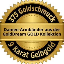 GoldDream Armband Zopf 375 Gelbgold Damen 18cm GDA0508Y
