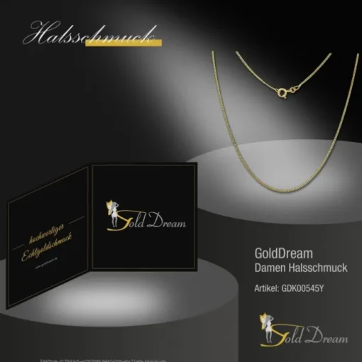 GoldDream Collier Kette Panzer 333 Gold Damen 45cm 8 Karat GDK00545Y