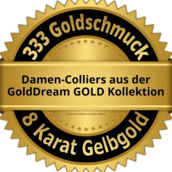 GoldDream Collier Kette Panzer 333 Gold Damen 45cm 8 Karat GDK00545Y