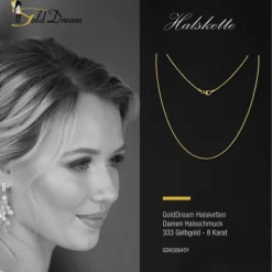 GoldDream Collier Kette Zopf 333 Gold Damen 45cm 8 Karat GDK00645Y
