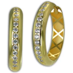 GoldDream Creole Beauty Zirkonia Ohrring 333 Gold Echtschmuck GDO5670Y