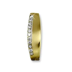 GoldDream Creole Beauty Zirkonia weiß Ohrring 333 Gold Echtschmuck GDO533WY