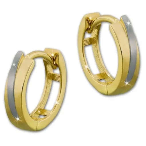 GoldDream Creole Bicolor 333 Gold Ohrring Echtschmuck GDO5111T