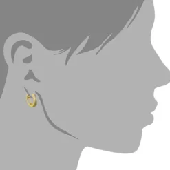 GoldDream Creole Bicolor 333 Gold Ohrring Echtschmuck GDO5111T