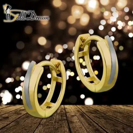 GoldDream Creole Bicolor 333 Gold Ohrring Echtschmuck GDO5111T
