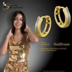 GoldDream Creole Bicolor 333 Gold Ohrring Echtschmuck GDO5111T