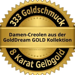 GoldDream Creole Bicolor 333 Gold Ohrring Echtschmuck GDO5111T