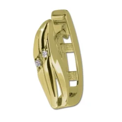 GoldDream Creole Classic oval Zirkonia Ohrring 333 Gold Echtschmuck GDO5627Y