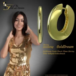 GoldDream Creole Classic 22mm Ohrring 333er Gelbgold Echtschmuck GDO5676Y