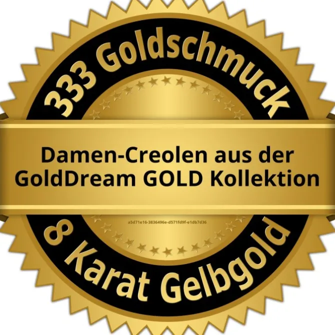 GoldDream Creole Classic 22mm Ohrring 333er Gelbgold Echtschmuck GDO5676Y