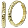 GoldDream Creole Cut 21mm Ohrring 333er Gelbgold Echtschmuck GDO5702Y