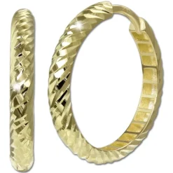 GoldDream Creole Cut 21mm Ohrring 333er Gelbgold Echtschmuck GDO5702Y