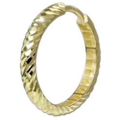 GoldDream Creole Cut 21mm Ohrring 333er Gelbgold Echtschmuck GDO5702Y