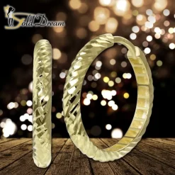 GoldDream Creole Cut 21mm Ohrring 333er Gelbgold Echtschmuck GDO5702Y