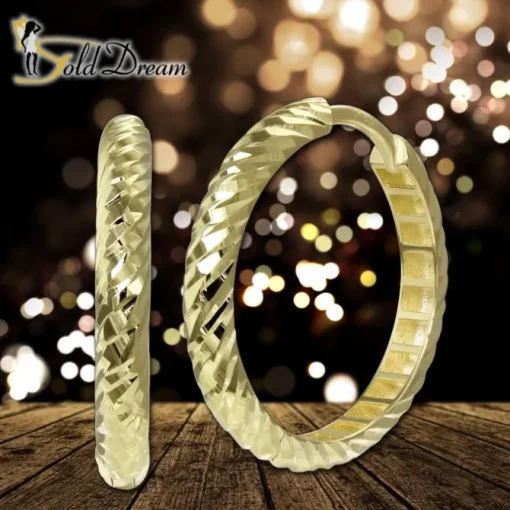 GoldDream Creole Cut 21mm Ohrring 333er Gelbgold Echtschmuck GDO5702Y
