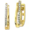 GoldDream Creole Double Line Zirkonia Ohrring 333 Gold Echtschmuck GDO5661Y